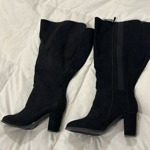 NWT Torrid almond toe knee high black boots size 9 extra wide width